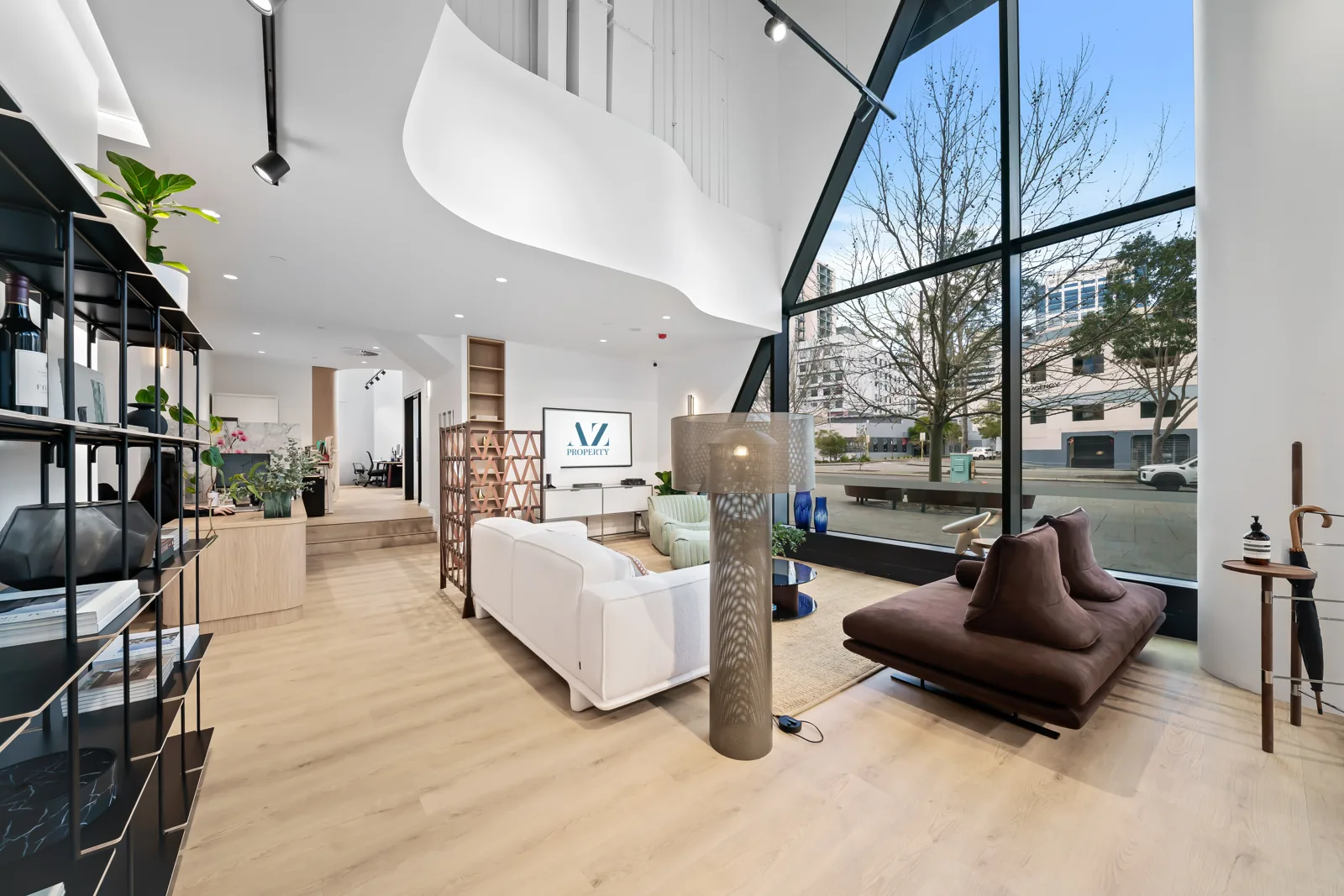 Inside the AZ Property office in the Perth CBD